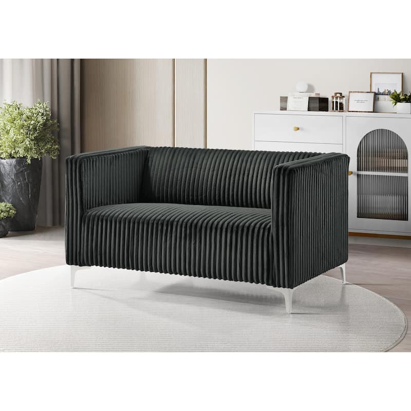 Clayfell Gavin Velvet Square Arm Living Room Set