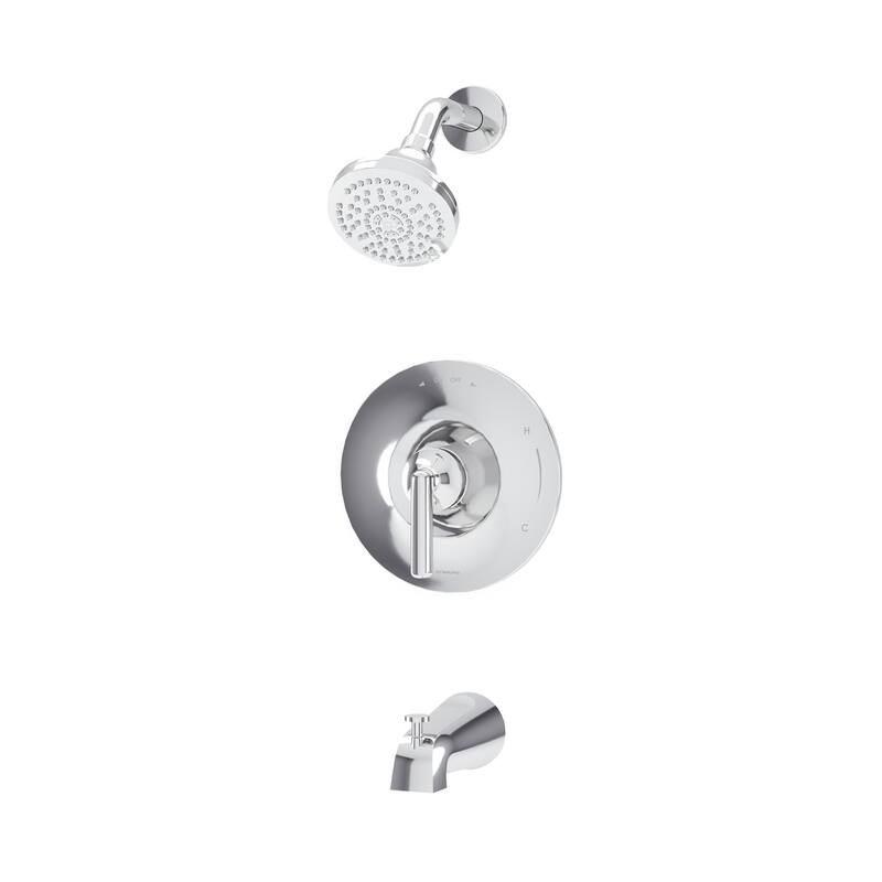 Symmons 599215TRM Birch Tub and Shower Trim Package with 1.5 GPM - Polished Chrome