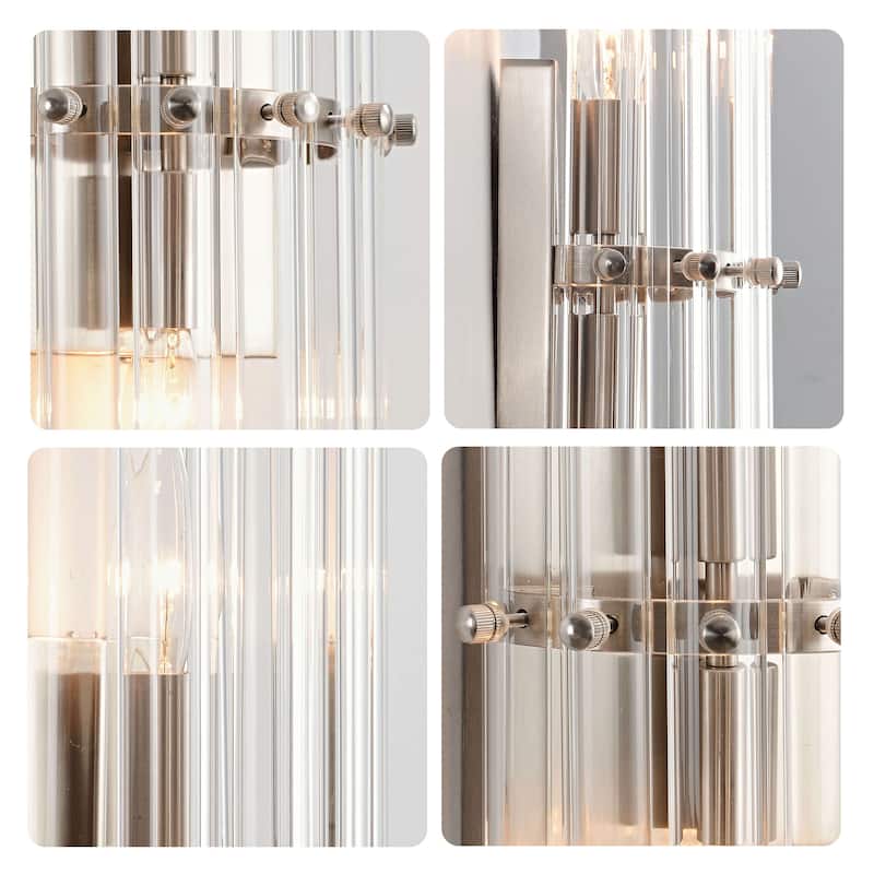Casandra 2-Light Crystal Glass Bar Wall Sconce