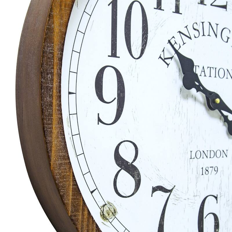 Yosemite Home Decor Kensington Station Pocket Watch Style Wall Clock - 3 x 22.6 x 29.7