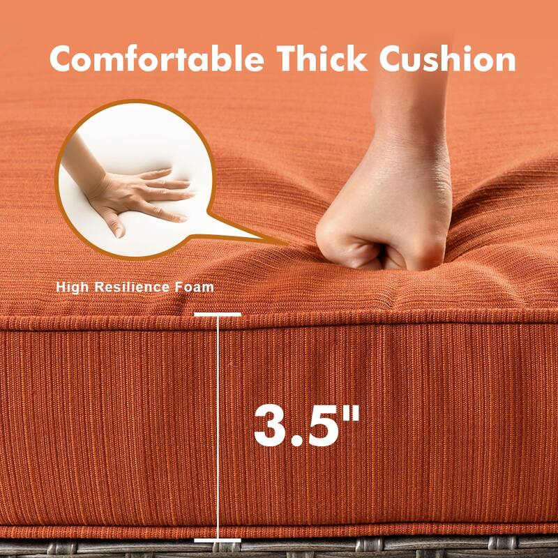 OVIOS 6-Piece Outdoor Wicker Lounge Set