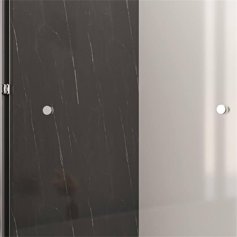 Semi-Frameless Double Sliding Tub Door,Bypass Bathtub Shower