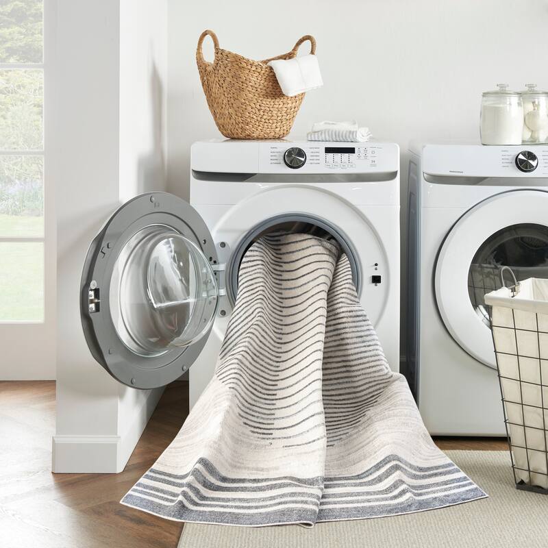 Nourison Astra Machine Washable Linear Area Rug