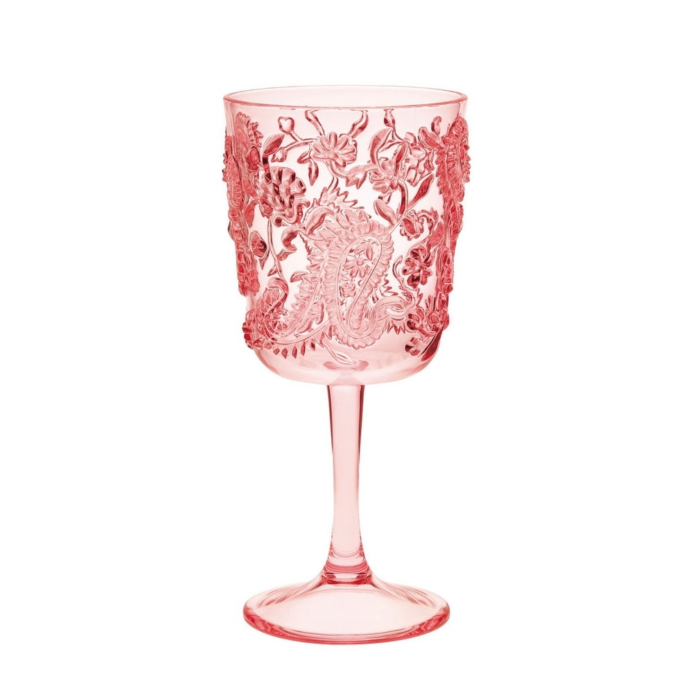 Blush Pink Vintage Wine Glasses Craft Cocktails crystal Set of 3