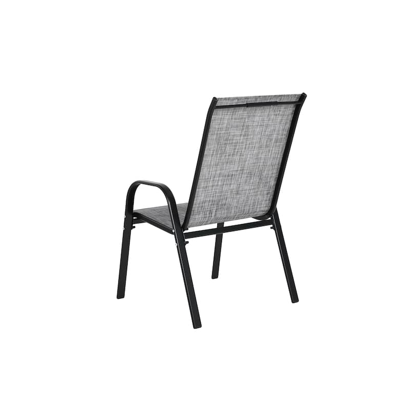 Outdoor Camping Chairs with Breathable Textilene Fabric Set of 2