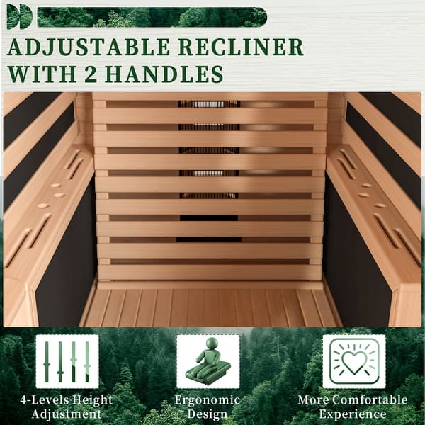 BNEHS Infrared Sauna 1-2 Person with 10 Minutes Warm-up Heater Tube&Carbon Plate