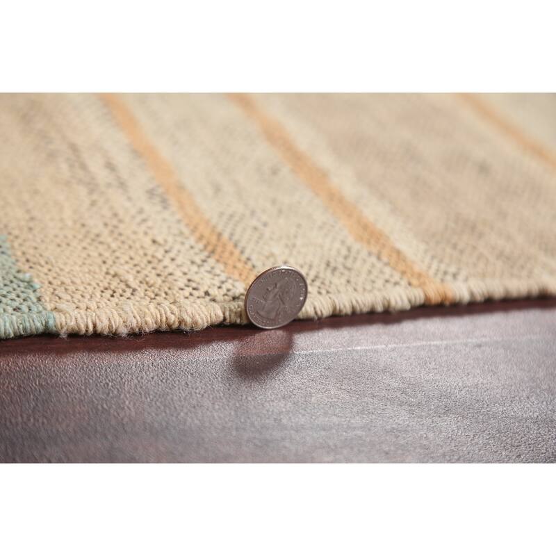 Natural Dye Kilim Geometric Tribal Oriental Area Rug Wool Flat-woven - 6'6" x 8'1"
