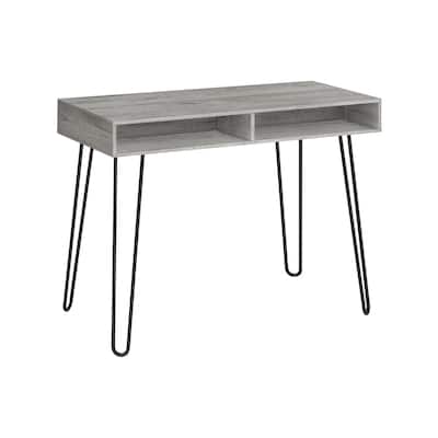 Computer Desk, Home Office, Laptop, Left, Right Set-up, Storage Drawers, 40"l, Work, Grey Laminate