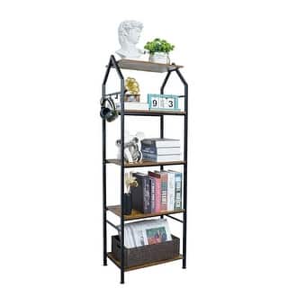 Tall Book Shelf Bookcase - 12"D x 18"W x 61.3"H
