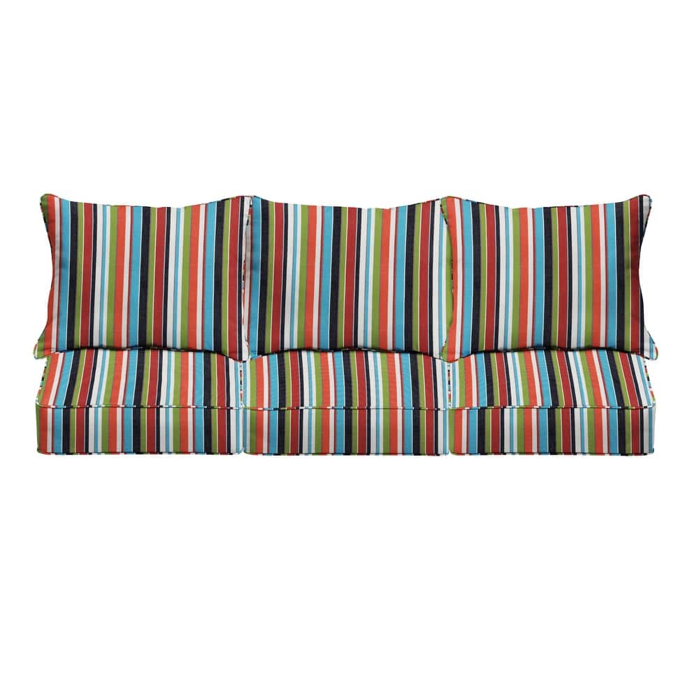 Sorra Home Sunbrella Outdoor Deep Seating Sofa Pillow and Cushion Set
