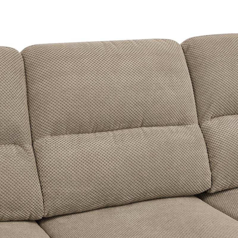81" Modern Textured Fabric 3-Seater Sofa