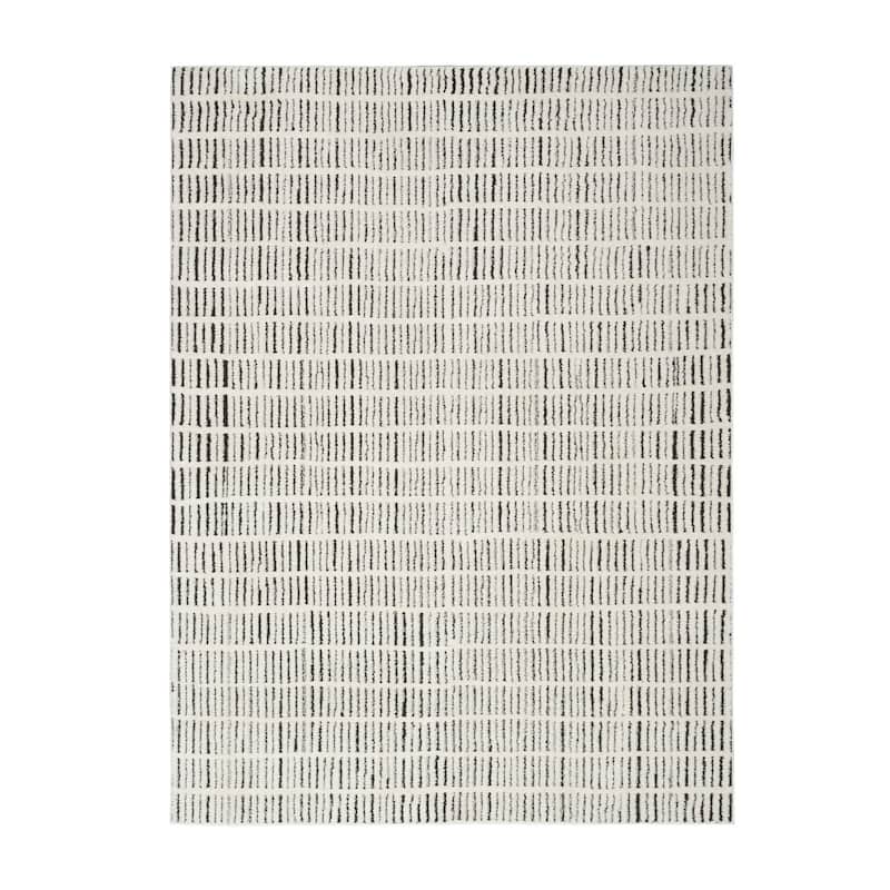 Gani Power Loomed Geometric Modern Stain Resistant Area Rug By HomeRoots - 71' X '47' X '0.63