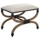 preview thumbnail 4 of 3, Uttermost Icaria Upholstered Small Bench - 24 W X 20 H X 16 D