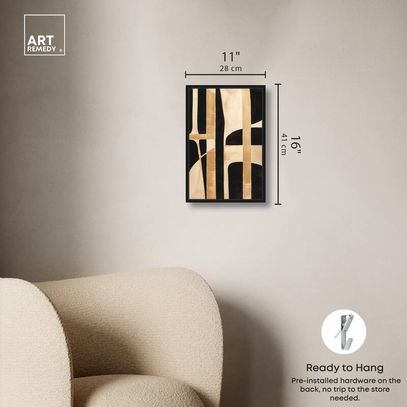 Noir and Gold I Canvas by Art Remedy