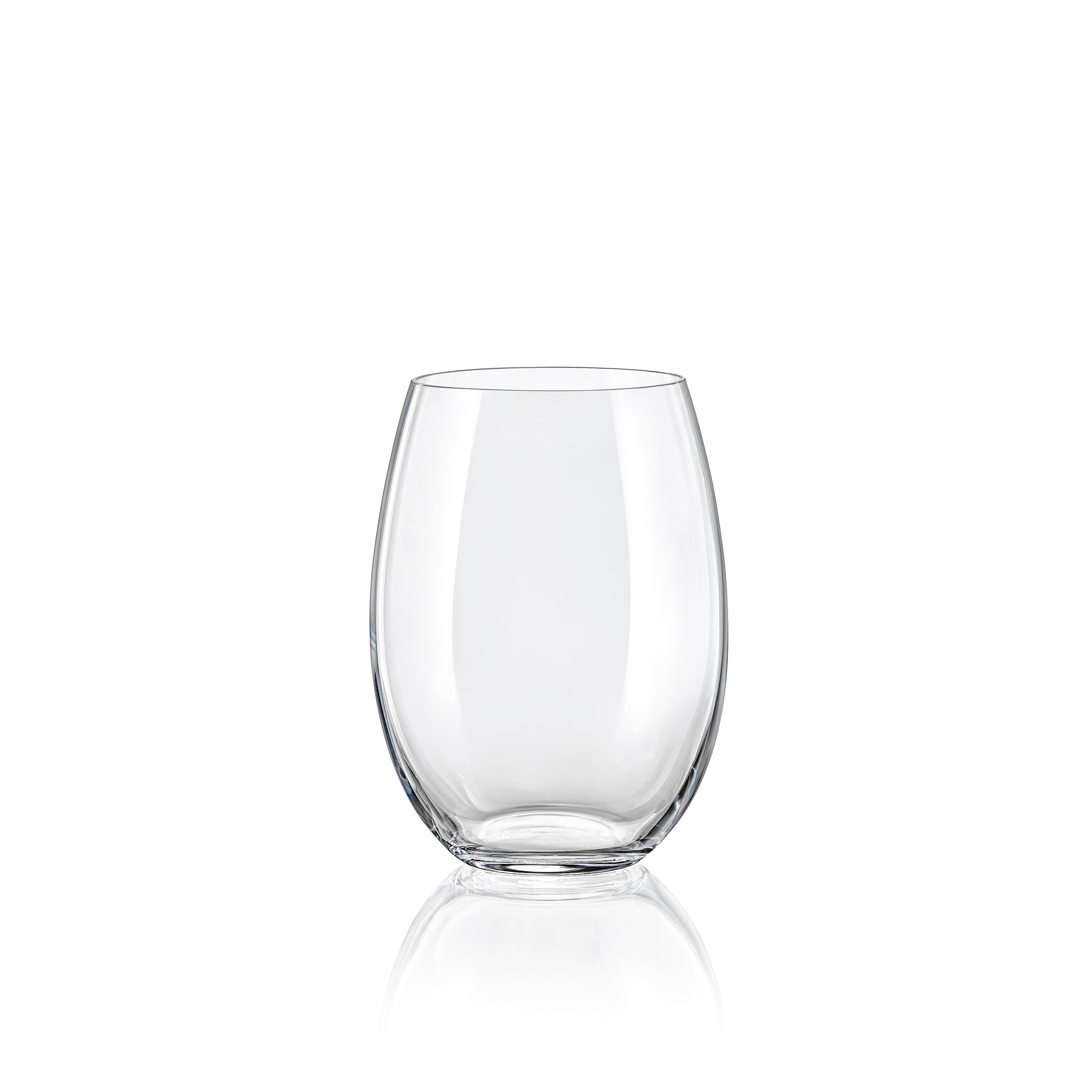 Red Vanilla Stemless Wine Glass Set/6