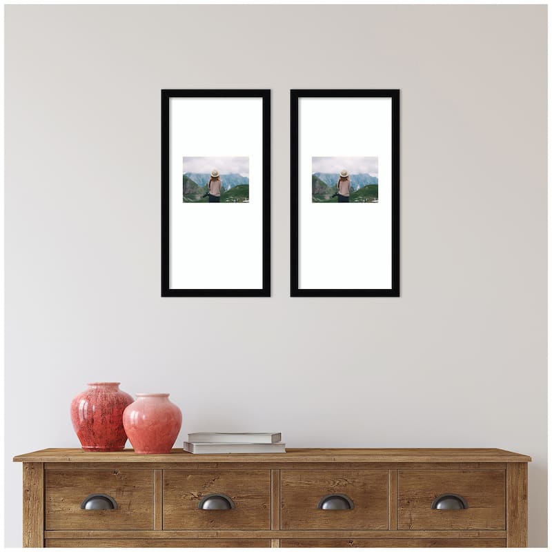 Kate and Laurel Svelte Noir Black Photo Frame Set