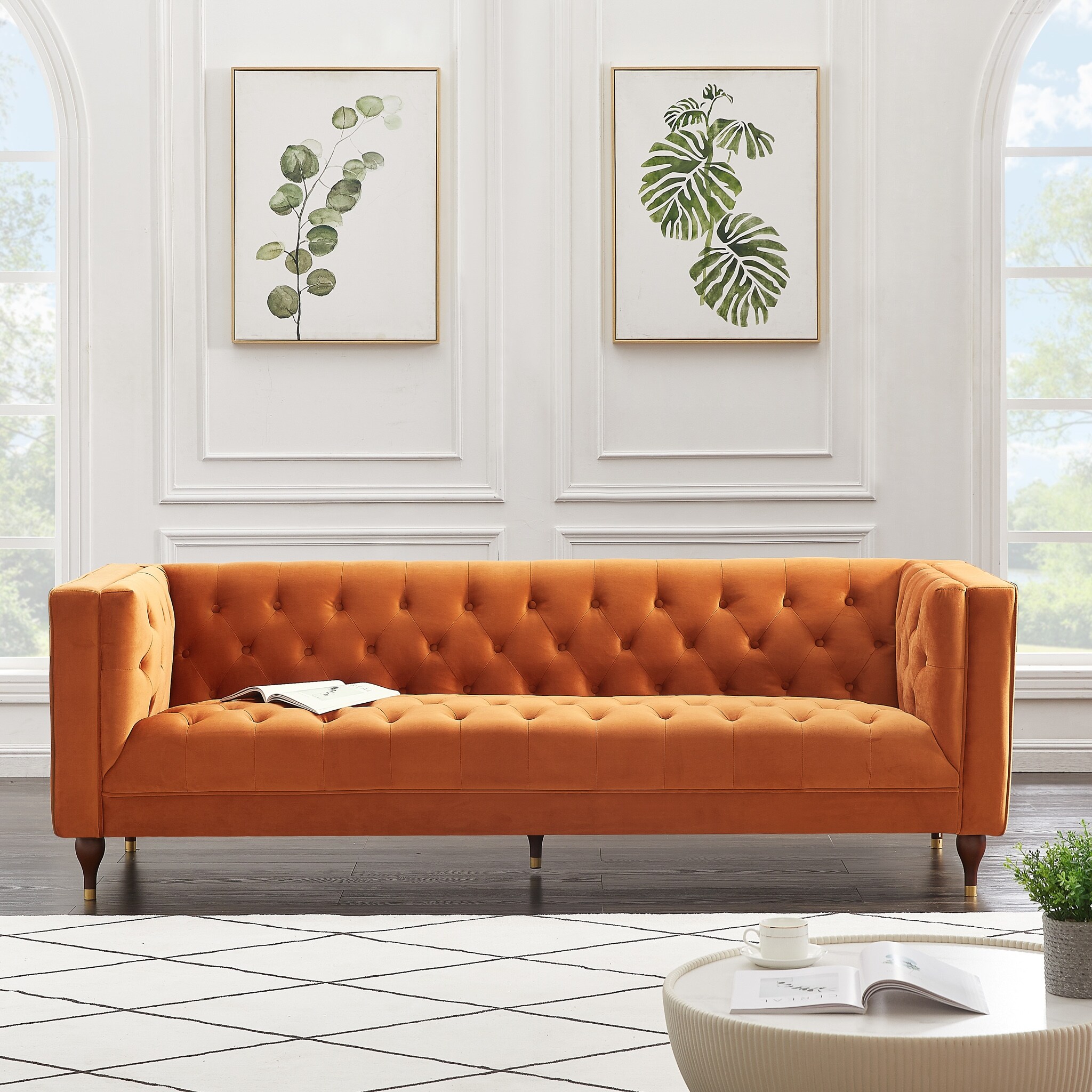 Hariel Mid Century Modern Style Tufted Sofa Couch for Living Room Bed Bath Beyond 31910354