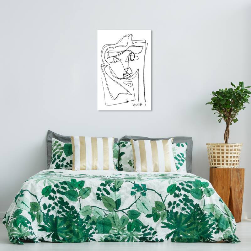 Wynwood Studio Canvas Abstract Lines on Lines Black and Modern & Contemporary Wall Art Canvas Print - 36 x 24