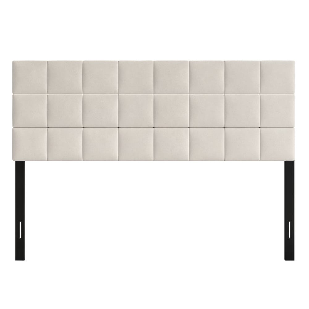 CraftPorch Square Stitching Velvet Upholstered Headboard