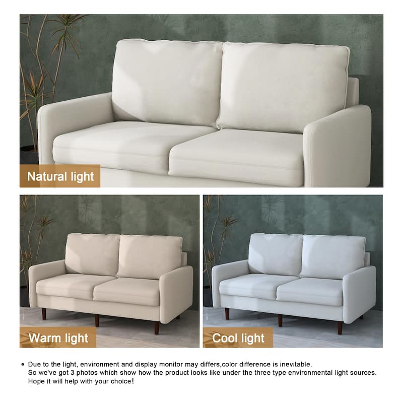 56.88" Modern Couch Velvet Loveseat Sofa for Living Room Furniture