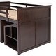 preview thumbnail 17 of 18, Espresso Twin Pine Loft Bed with Storage Steps and Movable Desk