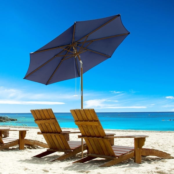 abba patio auto tilt crank sunbrella 9 foot patio umbrella Lyon 108" Market Umbrella Abba Patio Fabric Color: Light Blue