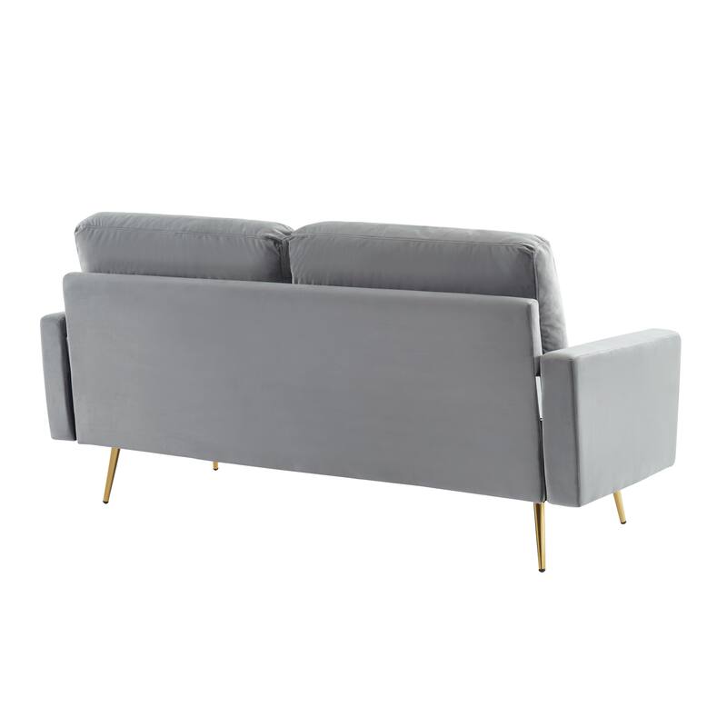 Divani Casa Huffine Modern Grey Fabric Sofa