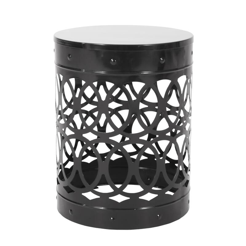 Outdoor Metal S/2 End table, No assembly is required, This comes as a set of two