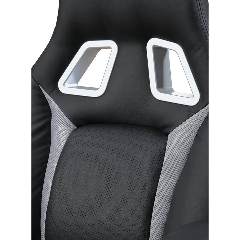 Enzo Faux Leather Height Adjustable Gaming Chair by Furniture of America