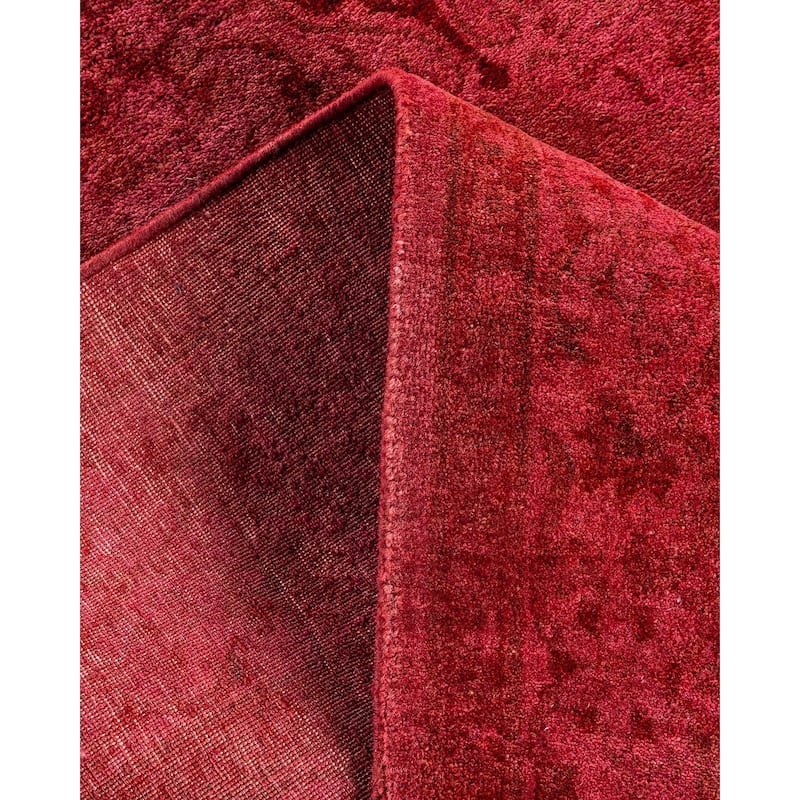 Contemporary Overdyed Wool Hand Knotted Area Rug - 3' 2" x 5' 3"