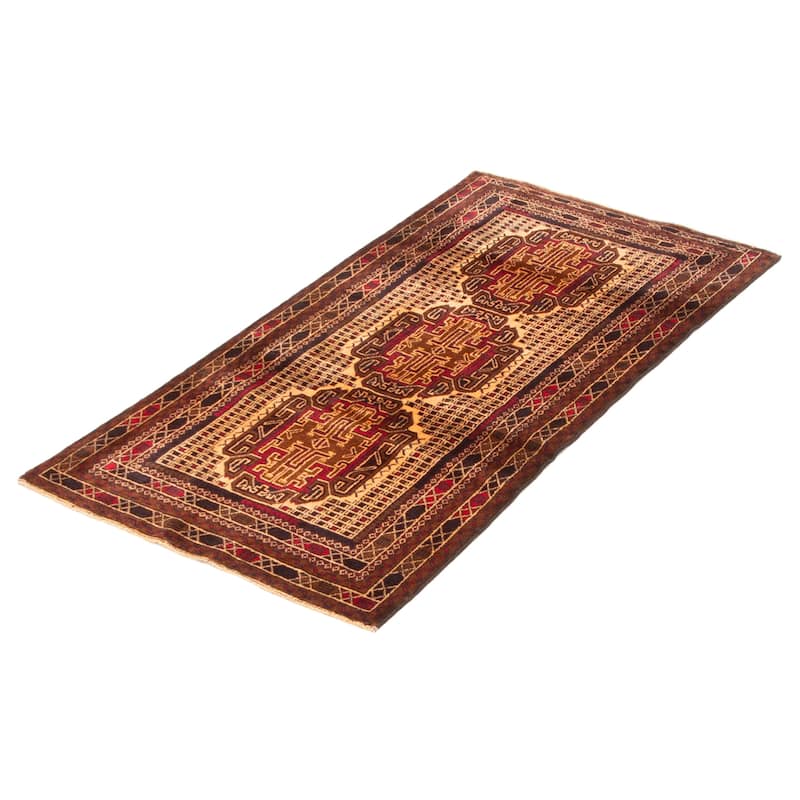 Teimani Brown Rug 2'7" x 5'2" - 2'7 x 5'2