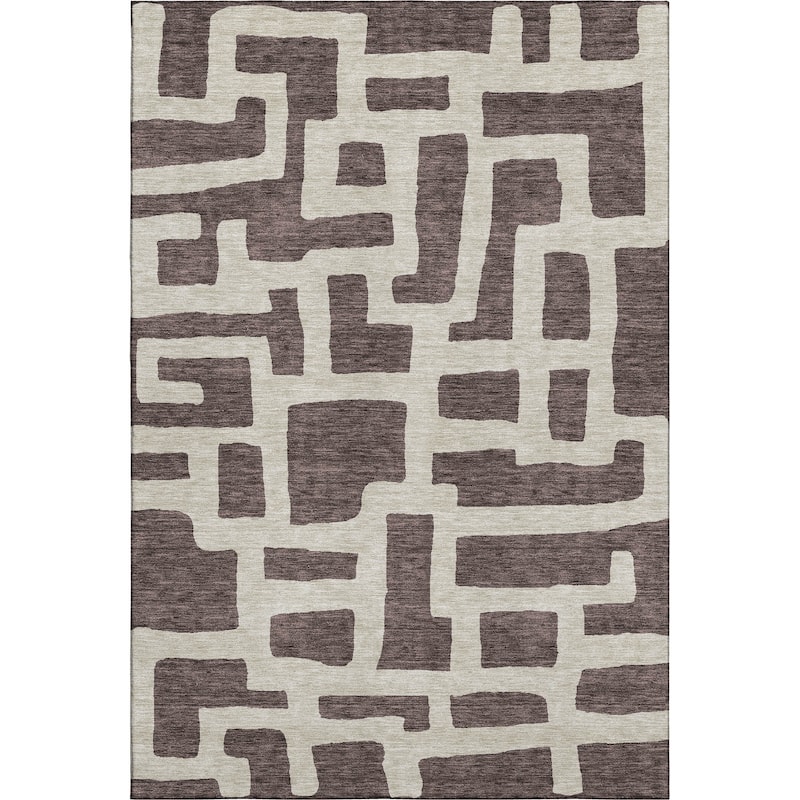 Premium Washable Super Soft Geo Maze Mayfield Rug