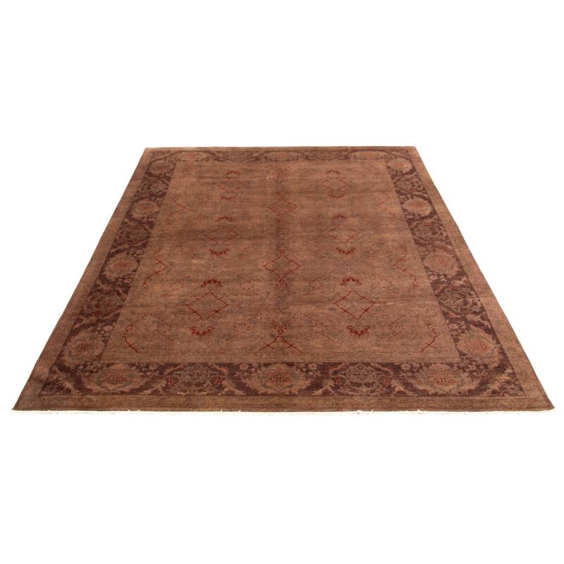 ECARPETGALLERY Hand-knotted Vibrance Brown Wool Rug - 9'1 x 11'10