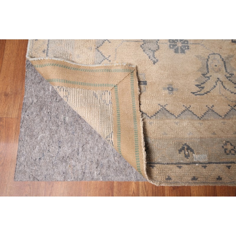 Pre-1900 Antique Vegetable Dye Oushak Turkish Large Wool Carpet - 12'5" x 19'1"