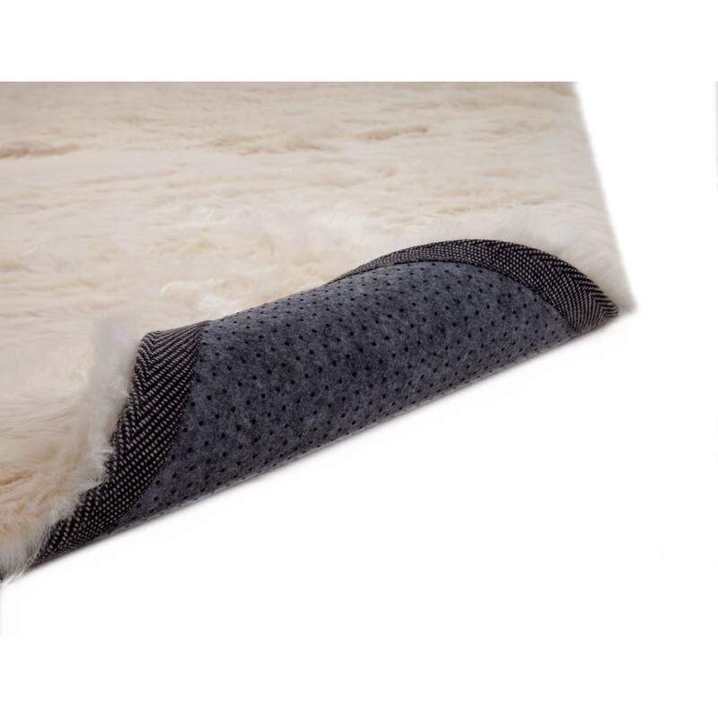 Ivory Faux Fur Area Rug 8x10 - 8' x 10'