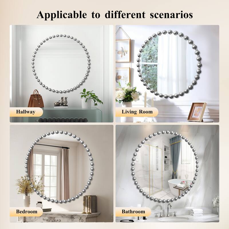Iron Bead Wall Mirror to Enhance the Overall Otyle