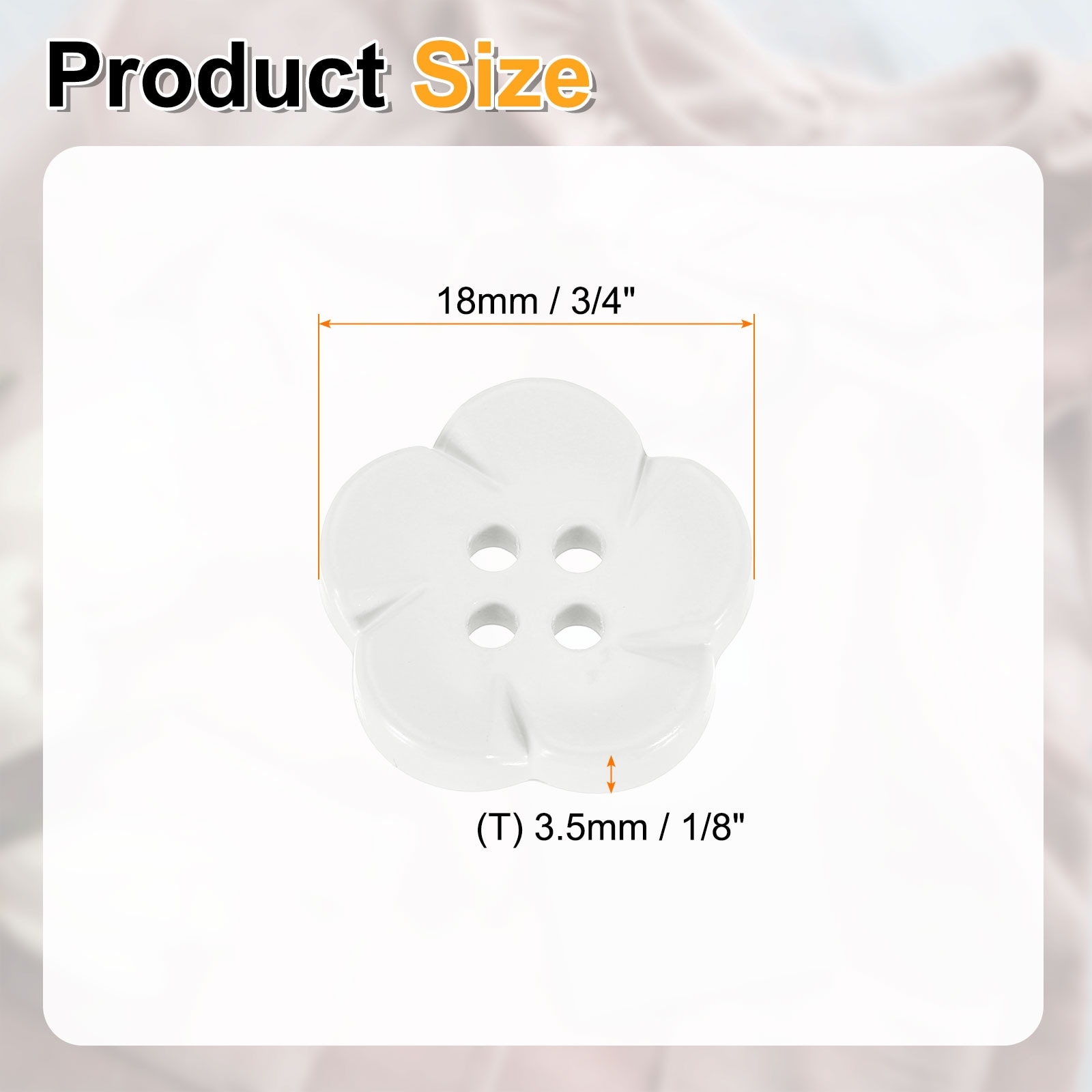 Flower Buttons Resin Sewing Decorative Buttons for Clothes