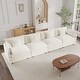 preview thumbnail 38 of 162, Cloud Chenille Upholstered Modular Sectional Sofa with DIY Combination Design White 4-Seater Sofa