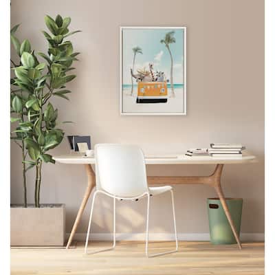 Sylvie Beaded Beach Adventures Framed Canvas by July Art Prints