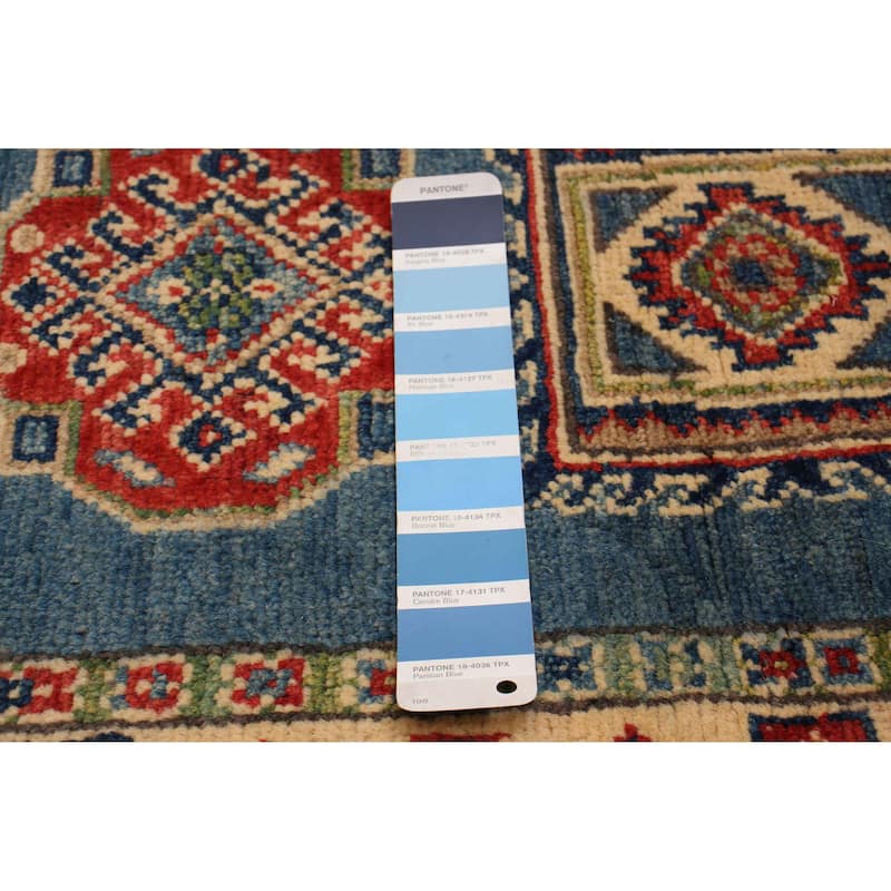 ECARPETGALLERY Hand-knotted Uzbek Ghazni Blue Wool Rug - 2'1 x 6'0