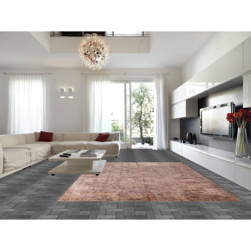 Art & Craft Indian Area Rug Handmade Wool Carpet - 9'9"x 13'1"