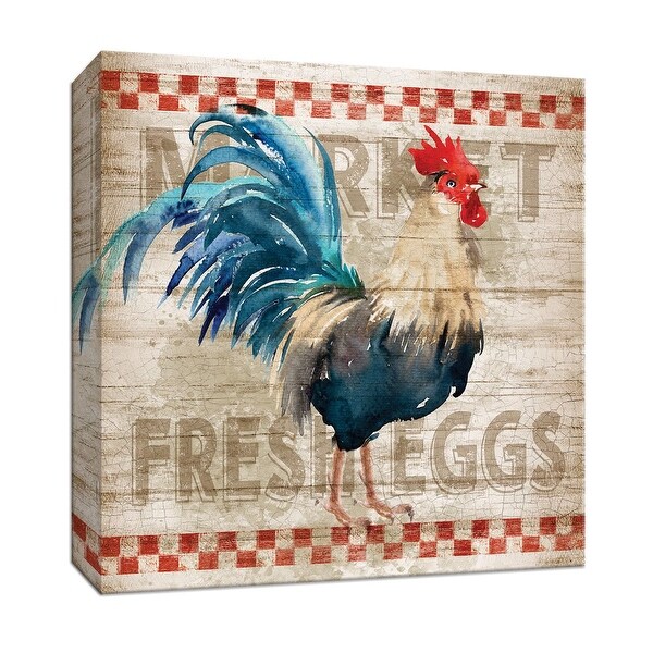 PTM Images 9-147744 PTM Canvas Collection 12" x 12" - "Morning Eggs" Giclee Farm Animals Art Print on Canvas