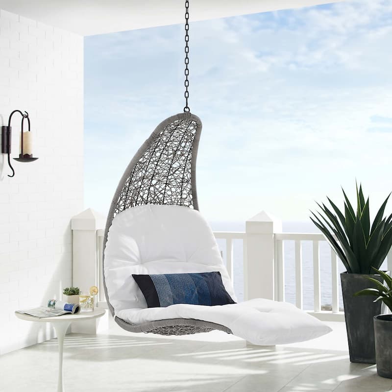 Landscape Outdoor Patio Hanging Chaise Lounge Swing Chair