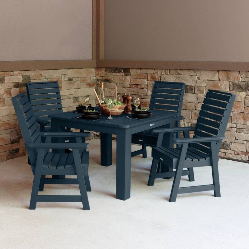 Weatherly 5-piece Outdoor Dining Set - 42" x 42" Table, Dining-height