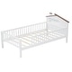 preview thumbnail 27 of 56, Wood Platform Bed with House-shaped Headboard, LED and Built-in Storage
