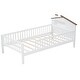 preview thumbnail 13 of 27, Wood Twin Platform Bed with House-Shaped Headboard, LED Light & Storage, White