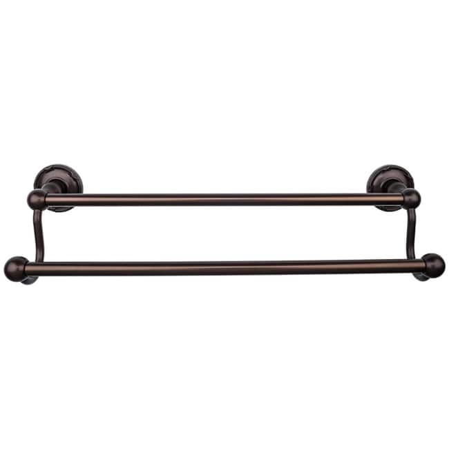 Top Knobs Edwardian Bath 30 Inch Double Towel Bar Ribbon Backplate