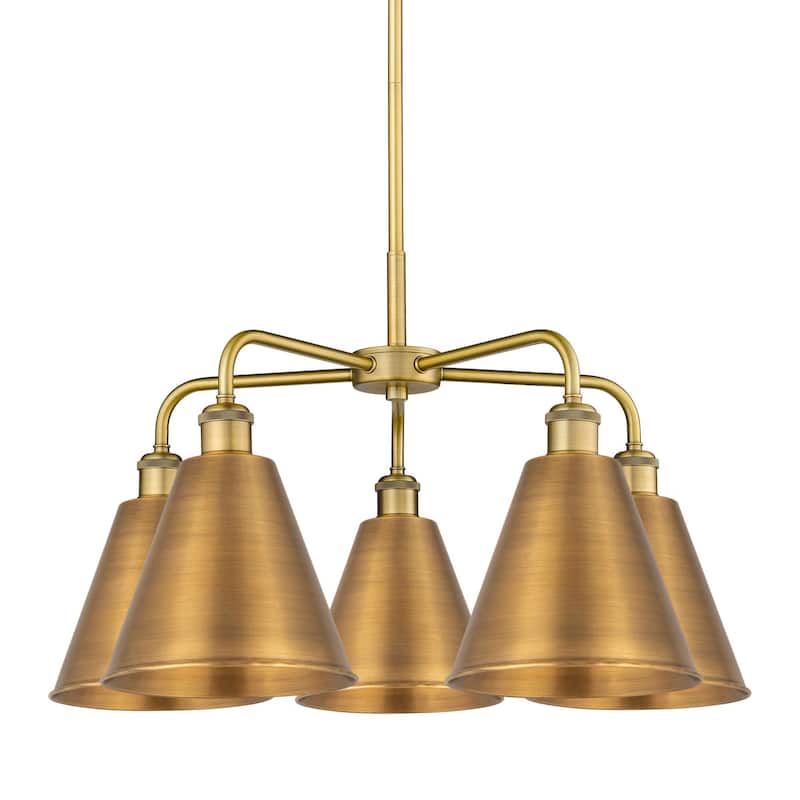 Innovations Lighting 516-5CR-16-26 Ballston Cone Chandelier Ballston - Brushed Brass