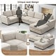 preview thumbnail 26 of 38, Irregular Corner U Shaped Sectional Sofa,Chenille Couch Set with Oversized Chaise