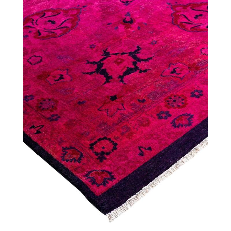 Fine Vibrance One-of-a-Kind Hand-Knotted Area Rug - Pink, 9' 1" x 11' 10" - 9' 1" x 11' 10"